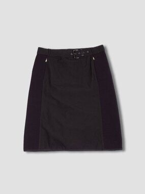 PRADA SPORT F/W 1999 BLACK NYLON BELTED SKIRTS LINEA ROSSA